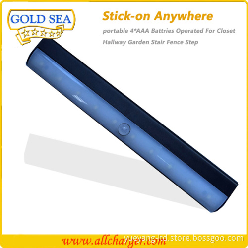 battery operated led light for stairs aluminium led sensor wall bathroom light
